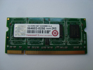 Памет за лаптоп DDR2 1GB PC2-5300 Transcend